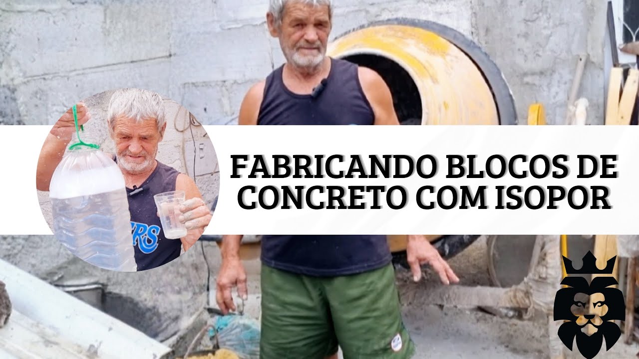 Produção de blocos de concreto celular com isopor triturado, por Silveira Blocos