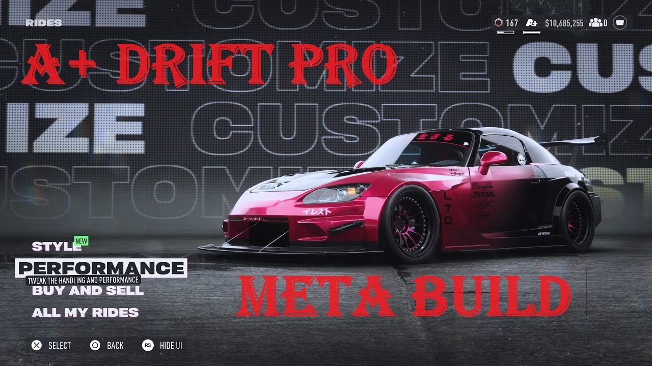 NFS Unbound A+ class drift pro meta build vol 7-9 - Honda S2000