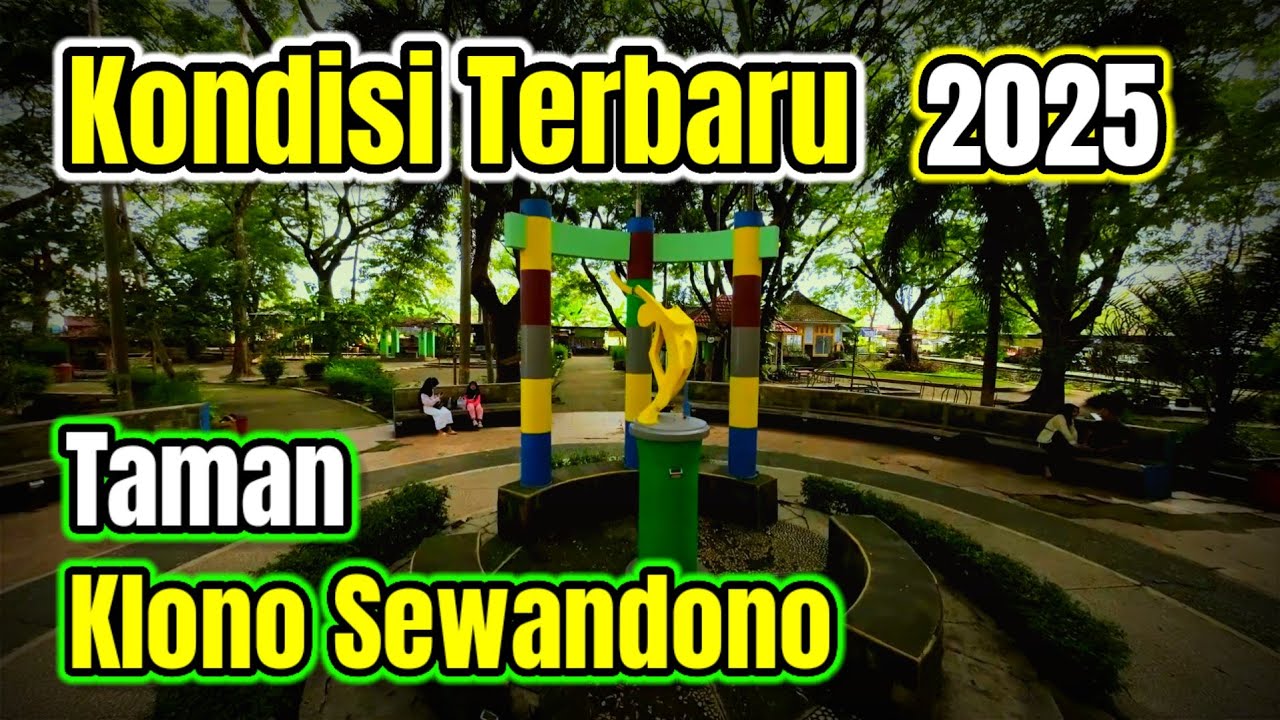 KONDISI TAMAN KELONO SEWANDONO SAAT INI. BLUSUKAN DENGAN DRONE DI TAMAN KLONO SEWANDONO