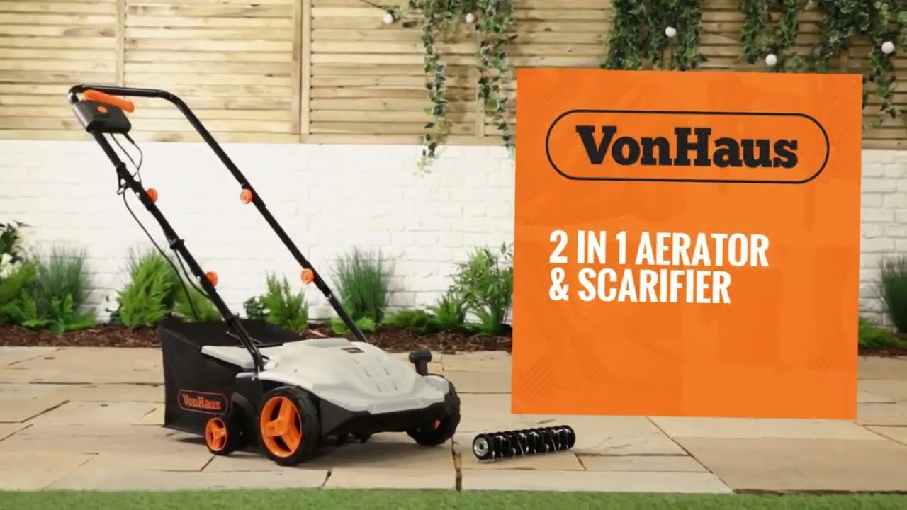 2-in-1 Lawn Aerator & Scarifier | Improve Drainage and Grass Growth &ndash; Vonhaus #lawncare #vonhaus