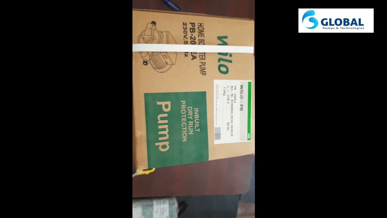 WILO PB200 EA UNBOXING | HOME BOOSTER PUMPS | GLOBAL PUMPS & TECHNOLOGIES |TAMILNADU