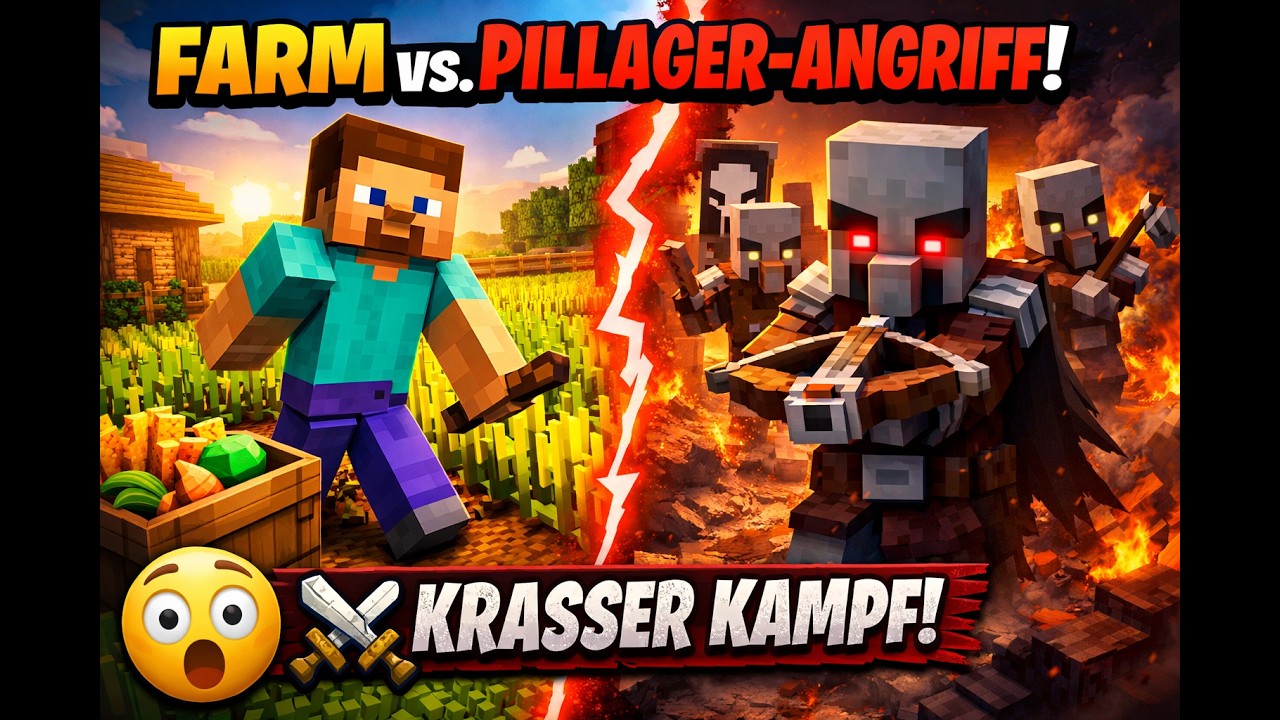 Ruhiger Start endet im Chaos! Pillager greifen mein Zuhause an (Minecraft) ||Florian Meixner