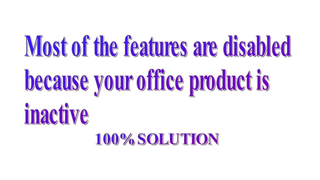 most features are disabled because your office is inactive #office_365