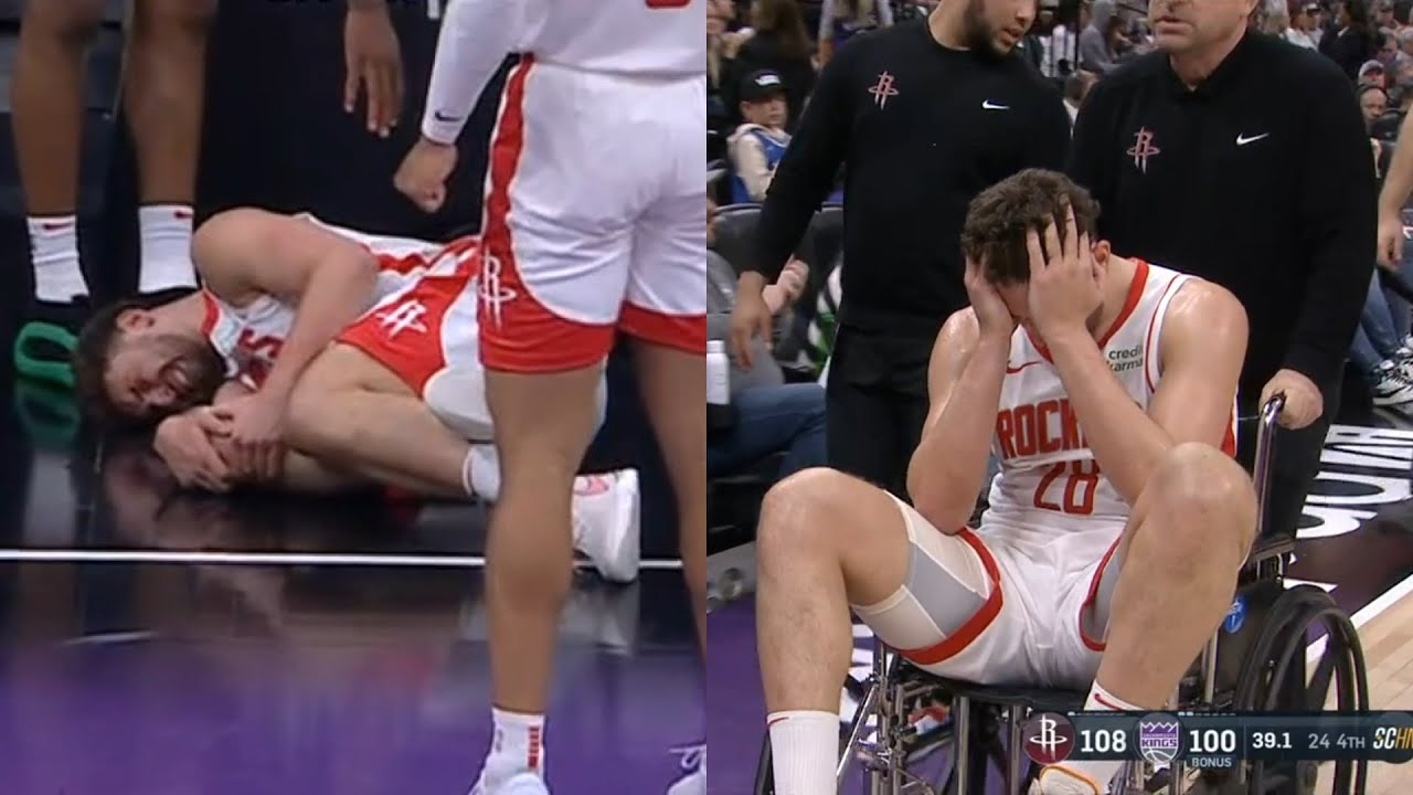 Alperen Sengun gets wheelchaired off after scary injury 