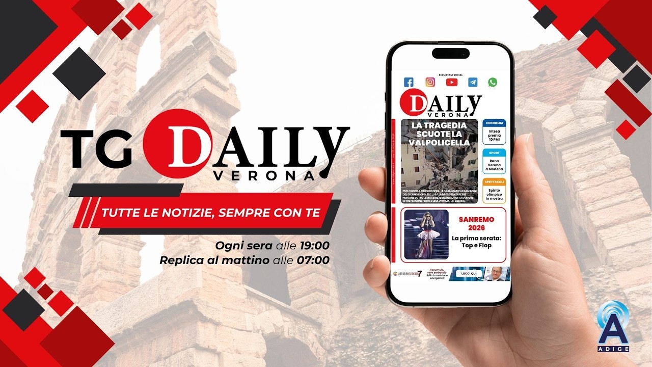 LA TRAGEDIA SCUOTE LA VALPOLICELLA - TG DAILY 25.02.2026