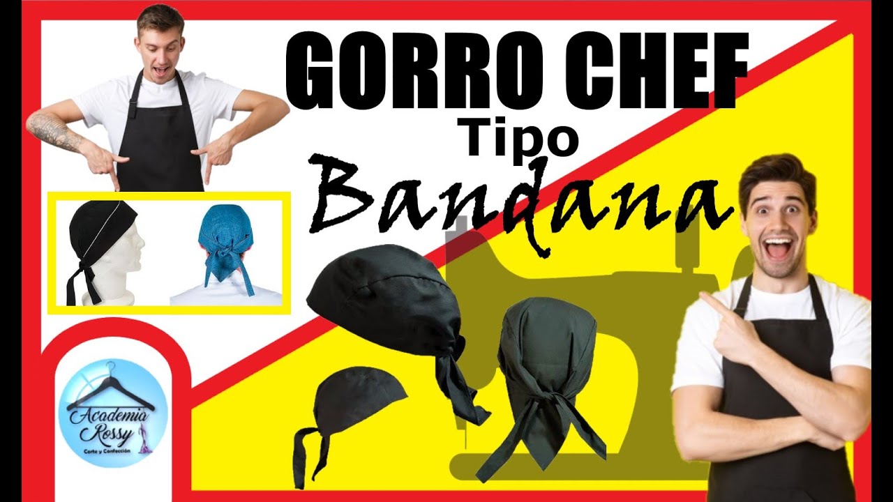 Gorro de Chef tipo Bandana Prof. Piedad Peña