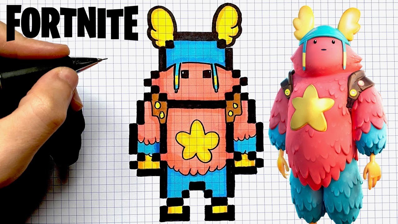 TUTO DESSIN GUFF SKIN FORTNITE PIXEL ART