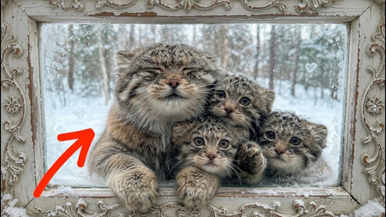 40°C & Desperate A Pallas's Cat SCREAMED at my window to save her frozen kittens! ❄️🙀