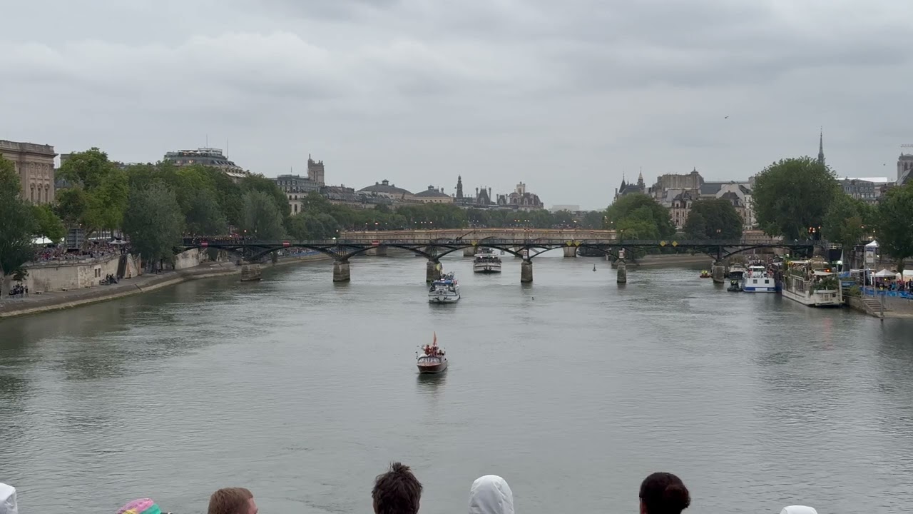 Paris 2024 Olympics Games Opening Ceremony Parade of Athletes on Seine River Boat