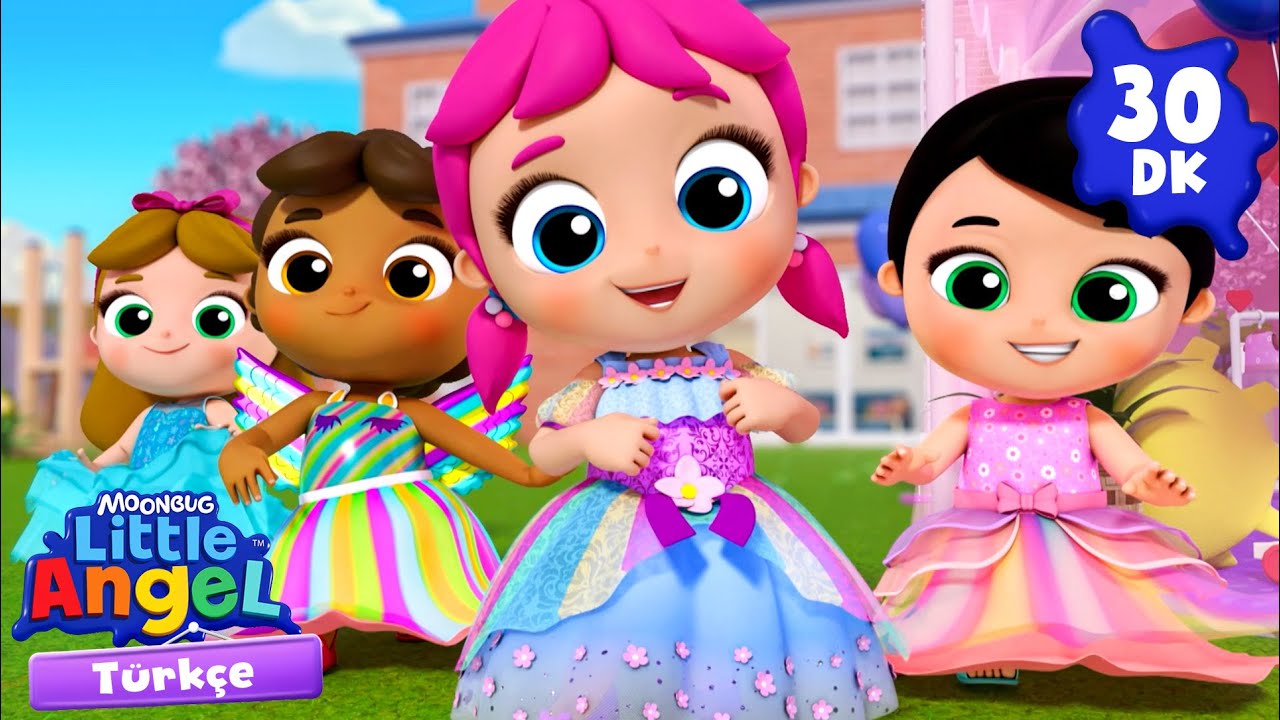 Jill ve Arkadaşlarının Prenses Günü! 👑| Eğlenceli ve Öğretici Çocuk Şarkıları | Little Angel Türkçe