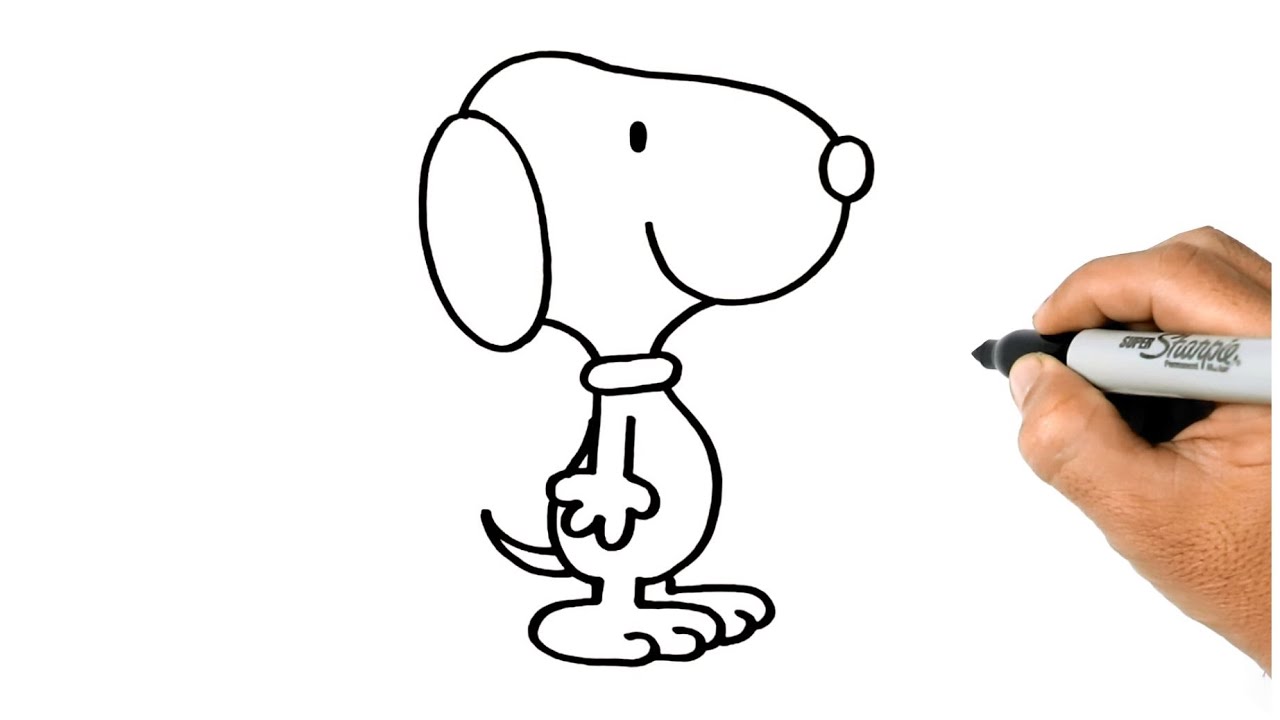 Como Desenhar SNOOPY Fácil e Simples Passo a Passo Desenhando Personagens
