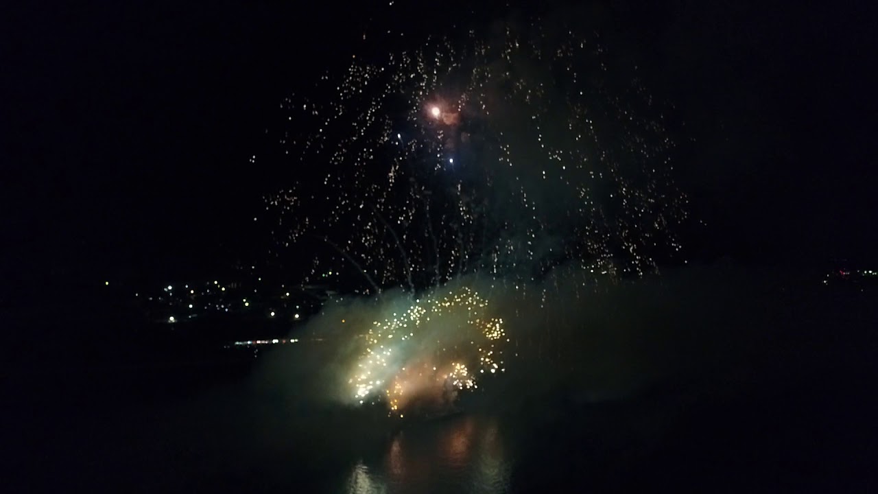 【絶景・ドローン空撮】伊万里湾大花火２０１８