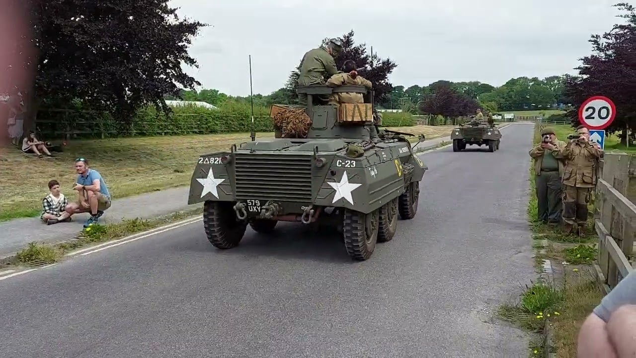 Armour and Embarkation Tour arriving at Bovington Tank Museum, 18 June 2022