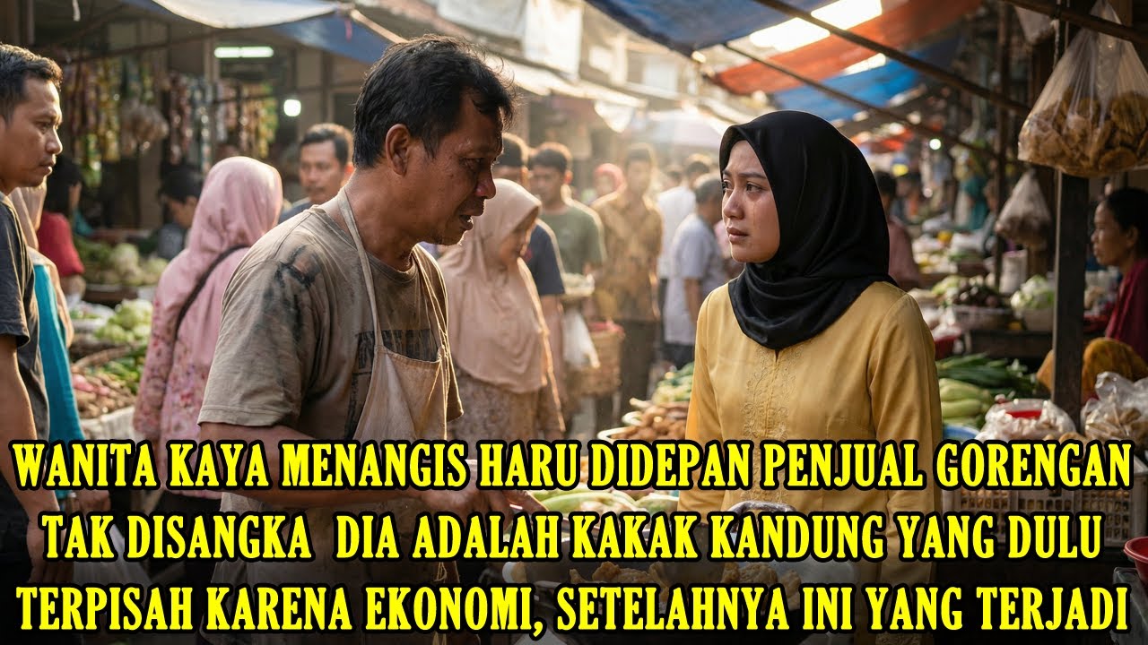 Wanita Kaya Menangis Didepan Penjual Gorengan Ternyata Dia Kakak Kandung Yang Terpisah 20 Tahun lalu