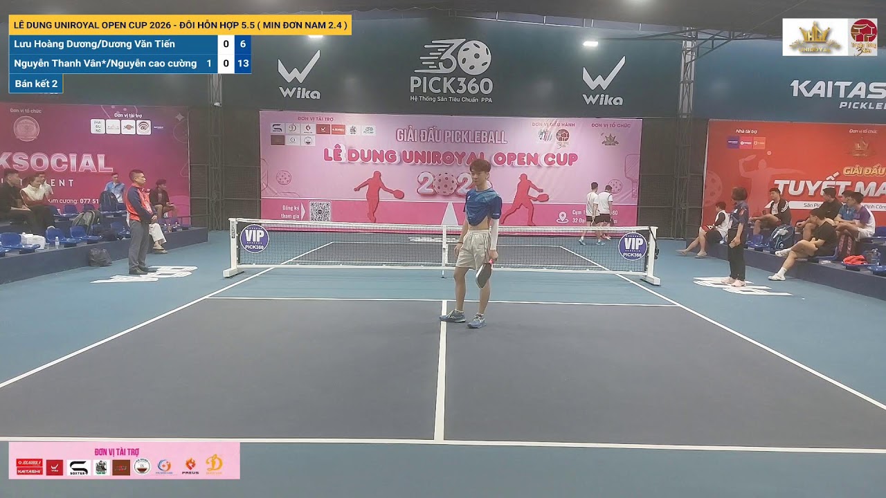 LÊ DUNG UNIROYAL OPEN CUP 2026 - ĐÔI HỖN HỢP 5.5 ( MIN ĐƠN NAM 2.4 ): TRẬN ĐẤU V6-B2