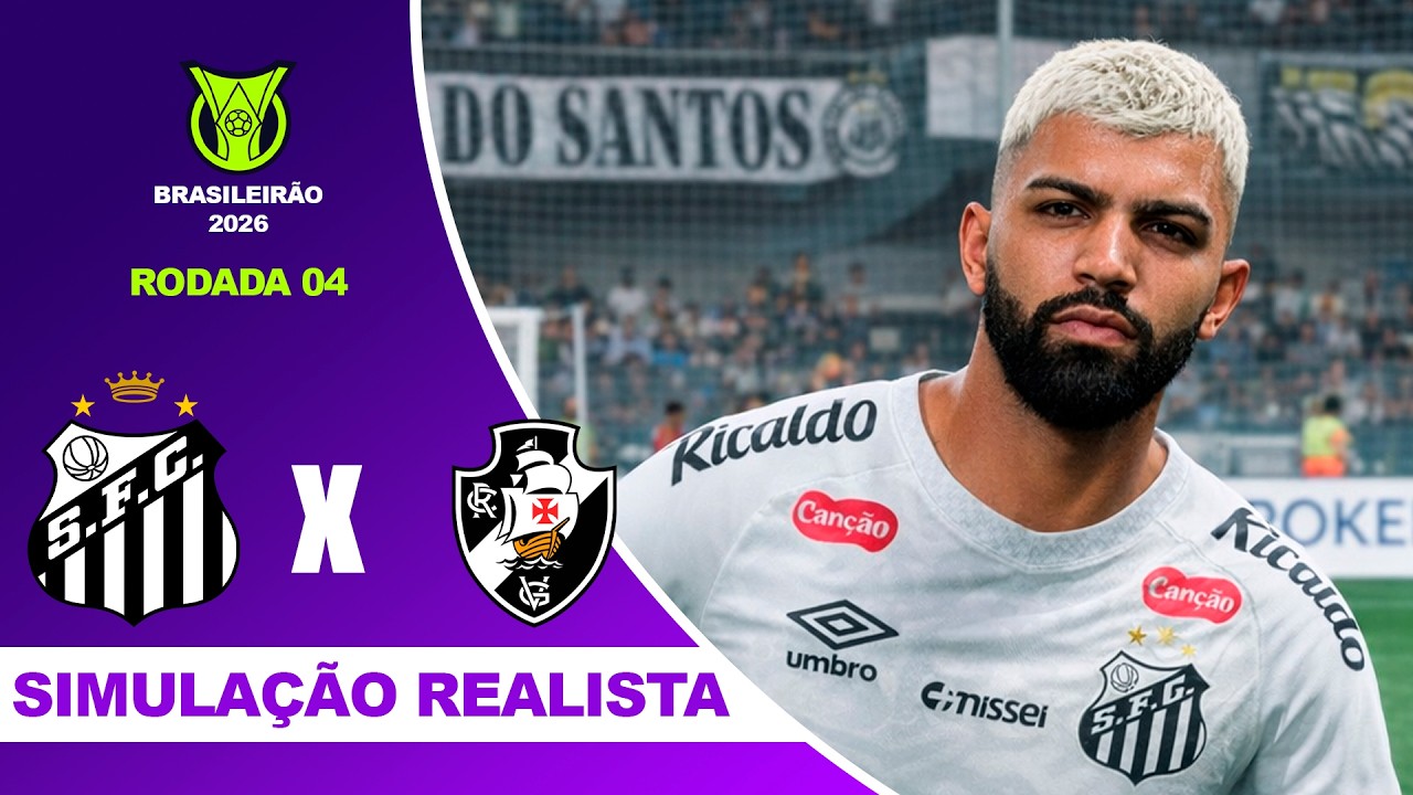 SANTOS X SÃO PAULO - Brasileirão Serie A 2026 - RODADA 4º | Simulação Realista