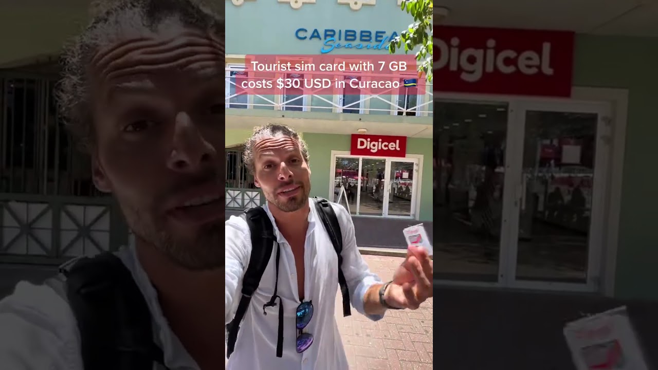 Buying a prepaid sim card for tourists in Curacao is expensive! It will cost you $30 USD to stay con