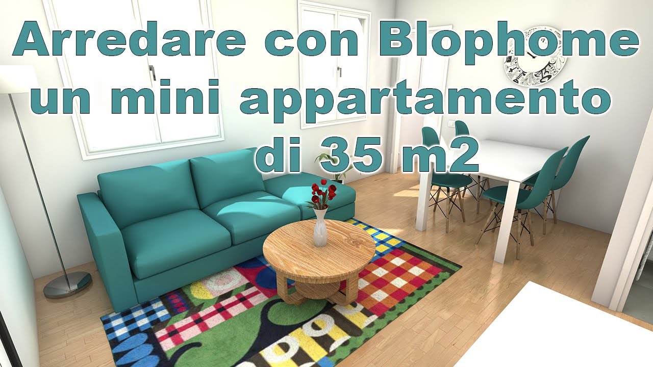 Arredare con Blophome : mini appartamento di 35 m2 semplice e luminoso.