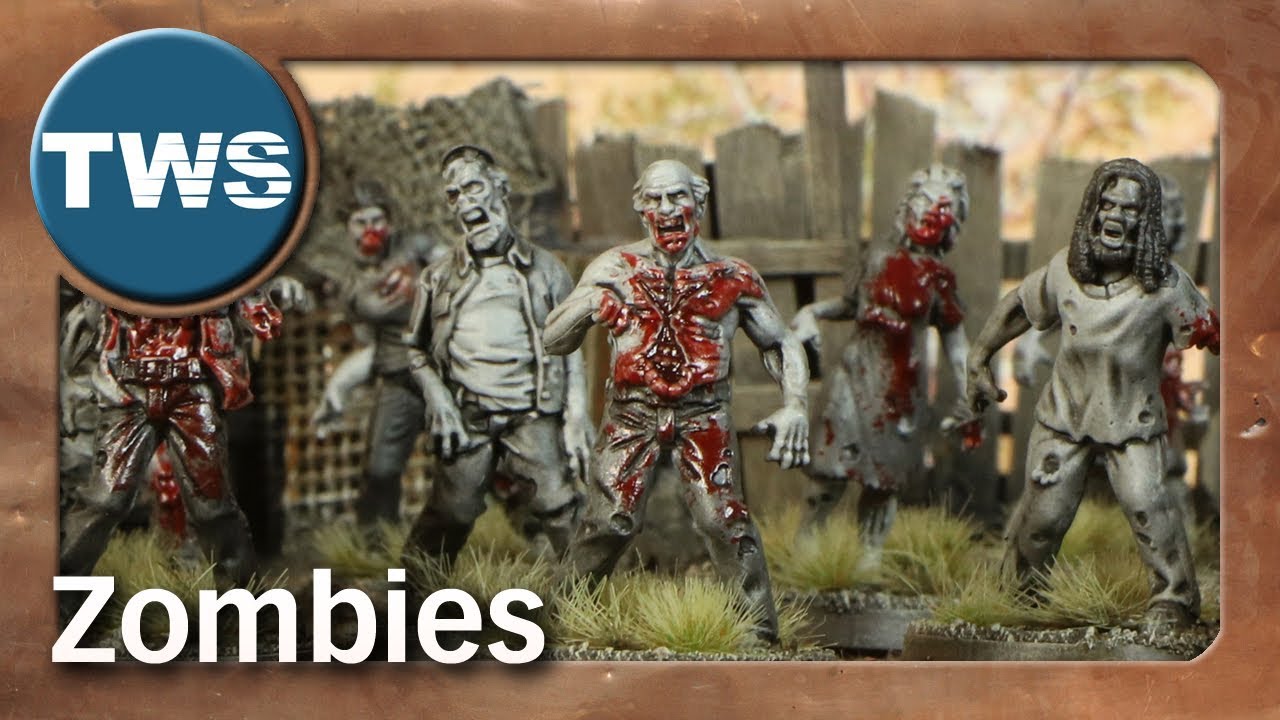 Tutorial: Zombies bemalen / How to paint zombies from The Walking Dead (Tabletop-Miniaturen, TWS)