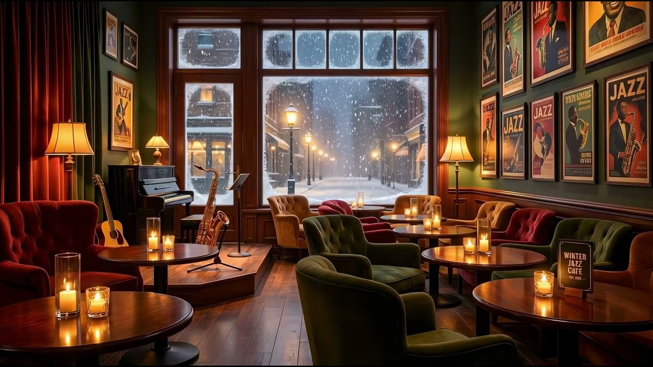 Quiet Winter Night by the Window ❄️📚 | Cozy Jazz for Reading, Focus & Relaxing