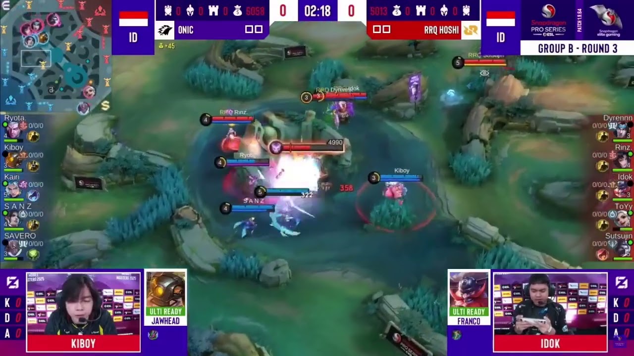 RRQ HOSHI VS ONIC ID GAME 1 | ESL SNAPDRAGON PRO SERIES | @MobileLegends5v5MOBA @esl