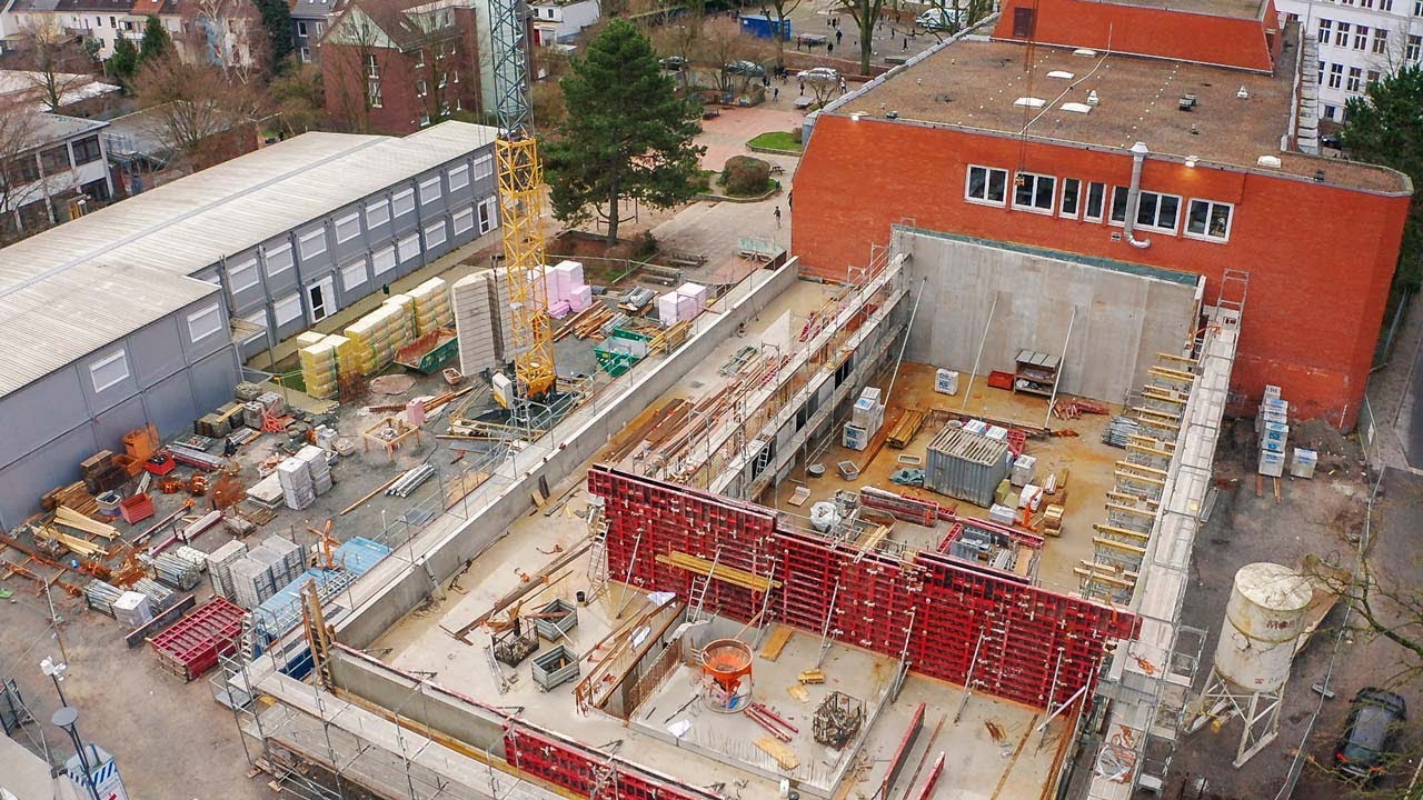 Turnhalle Gröpelingen: 500 Kubikmeter Beton wurden verbaut