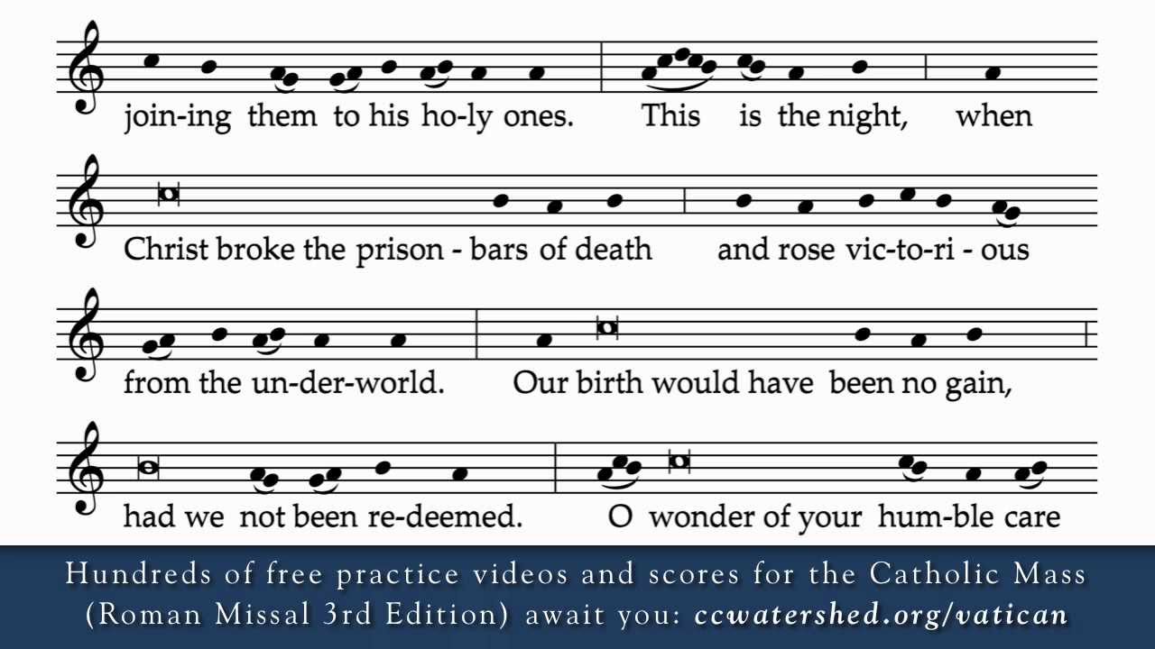 Easter Proclamation (Exsultet) - New Translation (Roman Missal 3rd Edition) Practice Recording