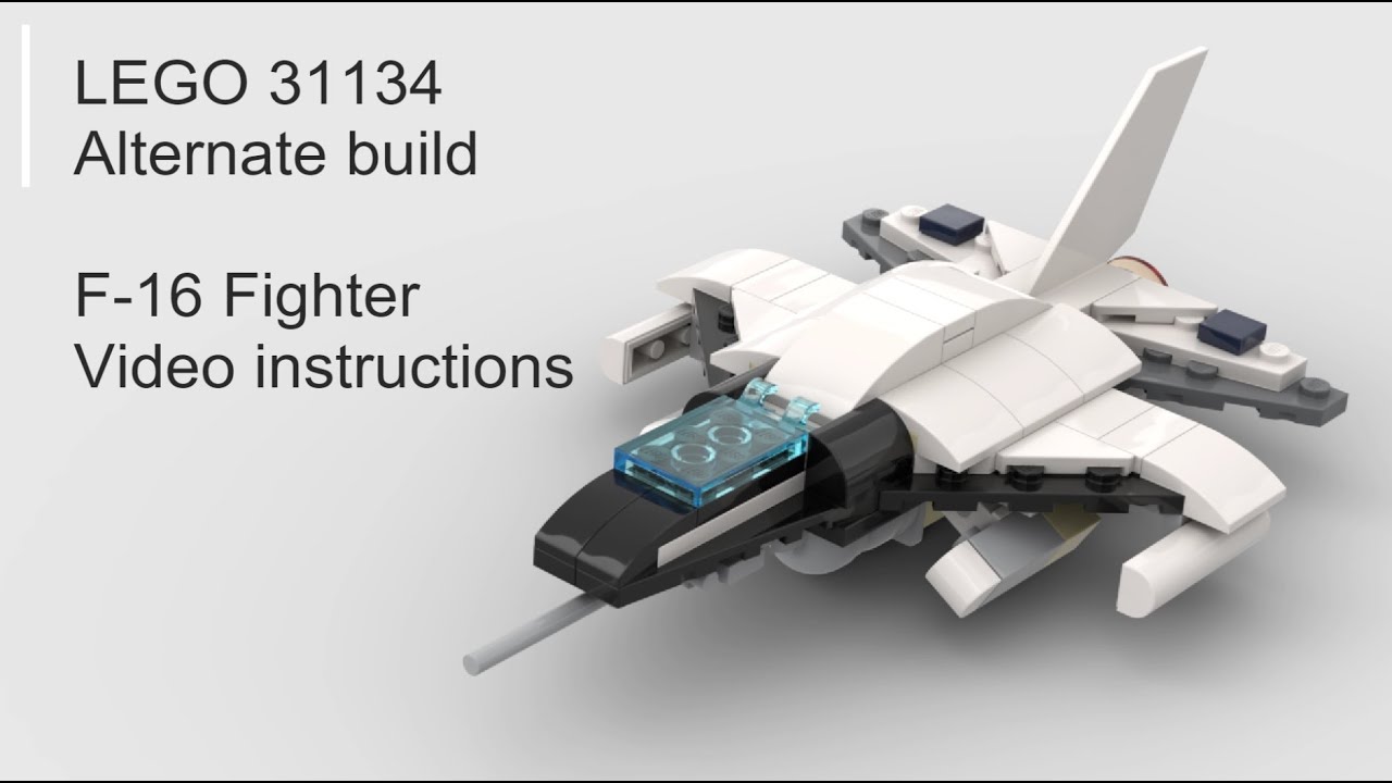 LEGO 31134 MOC, Alternate Build  with Instructions: F-16 Fighter