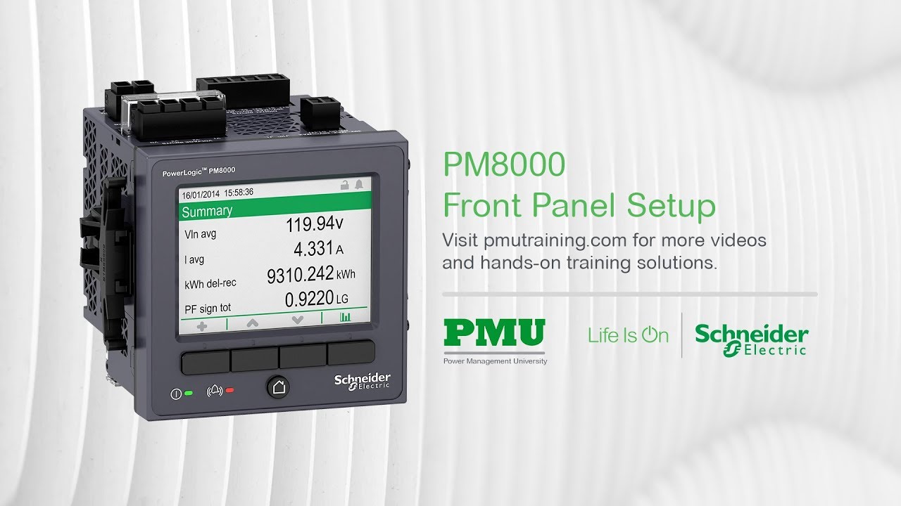PMU – Front Panel Setup with a PM8000 Digital Power Meter