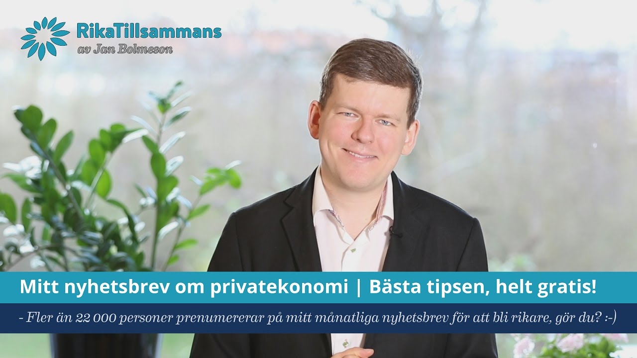 Mitt nyhetsbrev om privatekonomi | B&auml;sta tipsen, helt gratis!