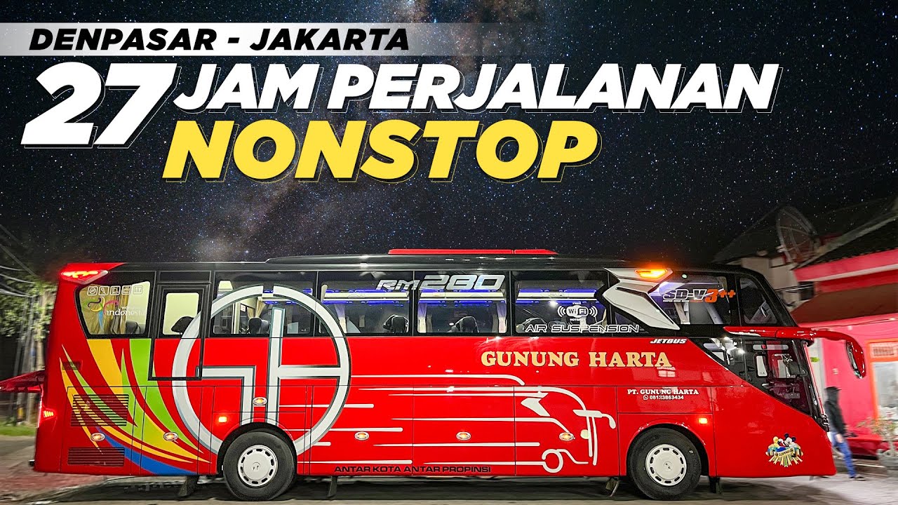 TARIF 580.000 DAPAT BUS TERBAIK DIJALURNYA‼️ Trip Denpasar - Jakarta with Gunung Harta Hino RM 280