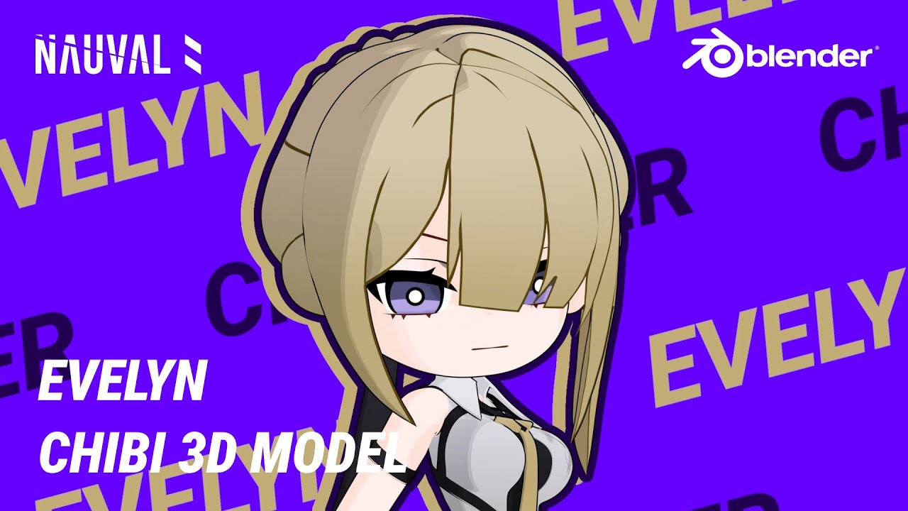 Making Evelyn Chibi 3D Model on Blender | Zenless Zone Zero
