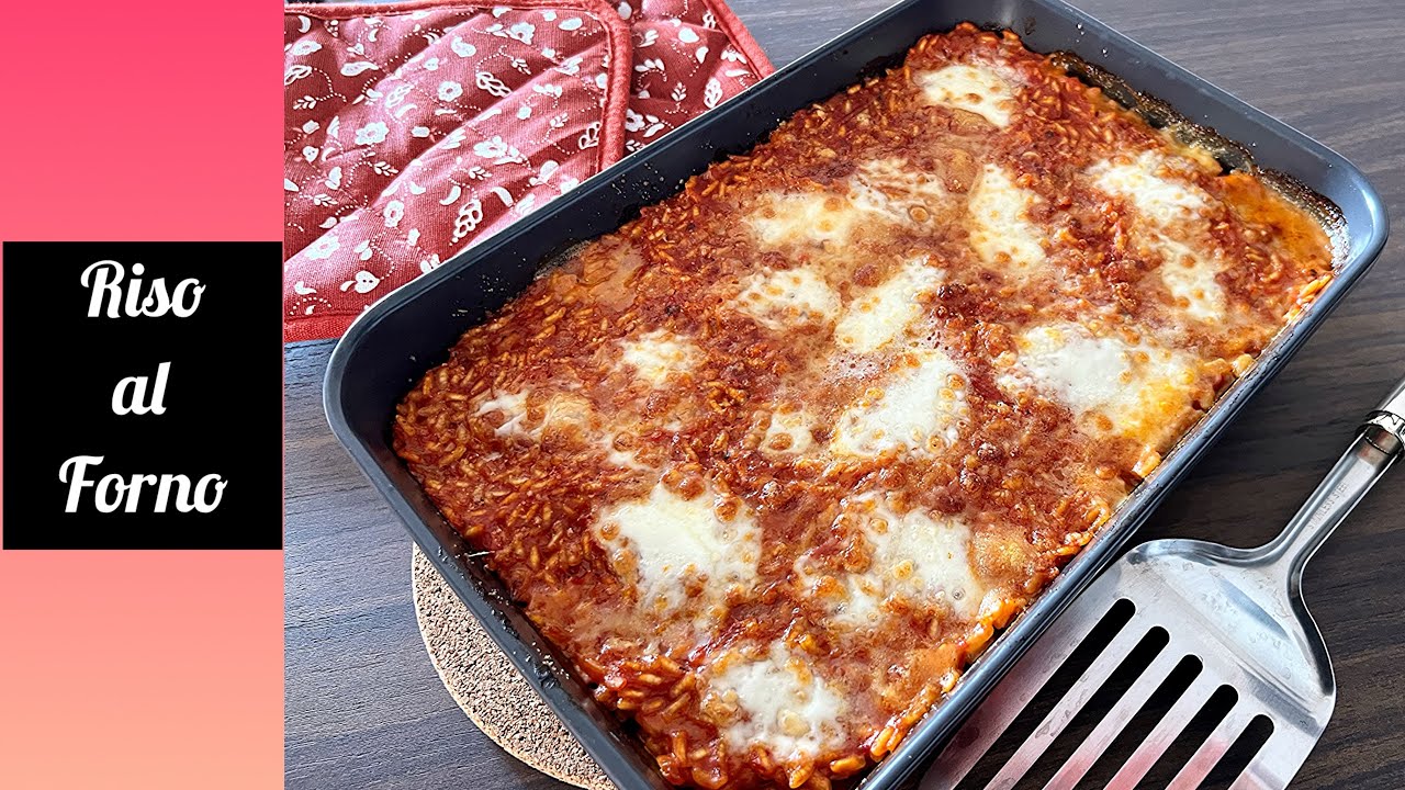 Riso al pomodoro al forno🍚🍅 con cuore filante di mozzarella