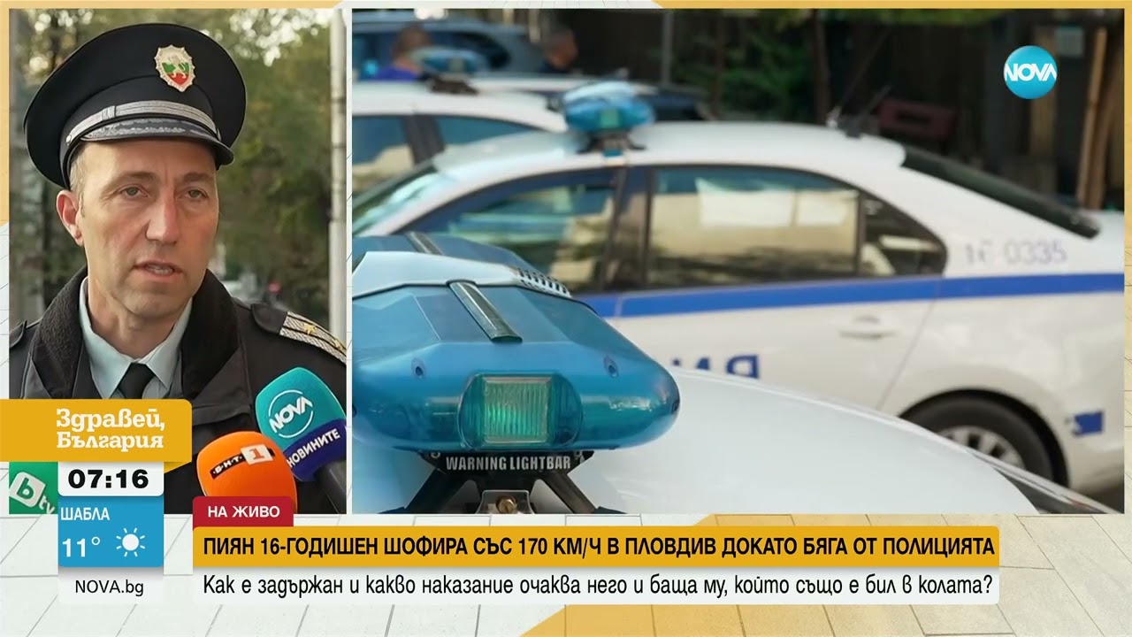 Пиян тийнейджър „летя“ със 170 км/ч в Пловдив, баща му също е бил в колата