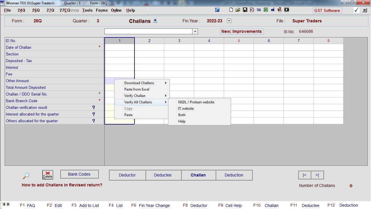 Challan e-verification Tool | Winman TDS