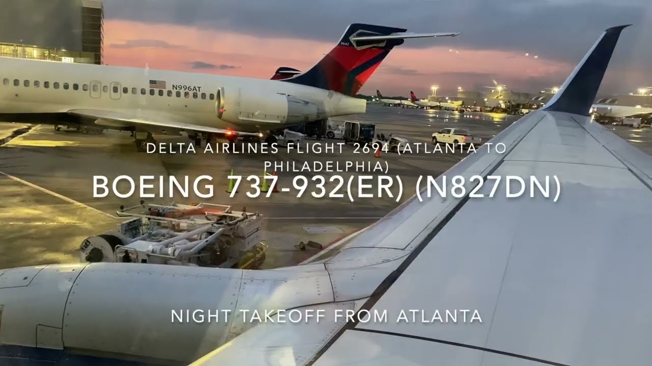 Delta Airlines Boeing 737 900ER Takeoff from ATL