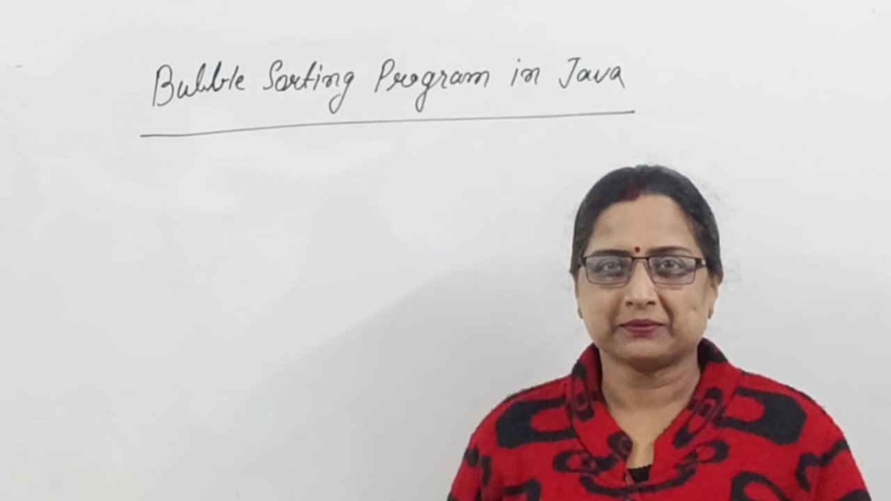 Bubble Sort Program in Java 