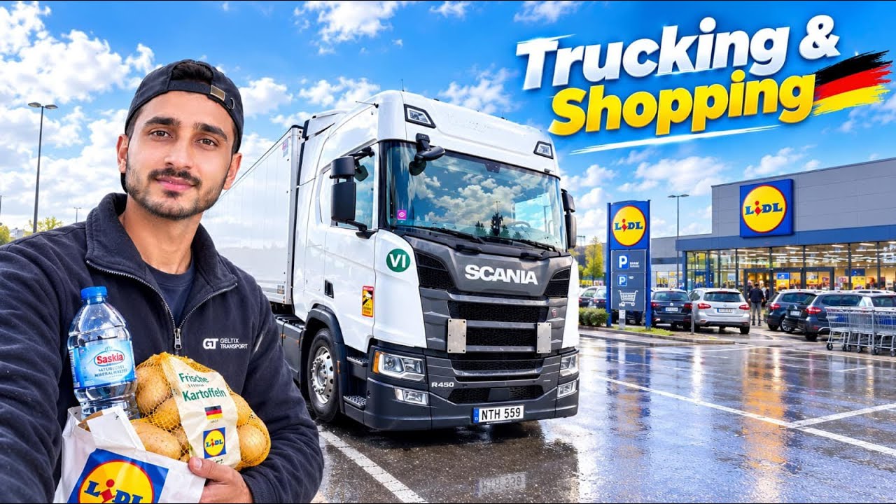  Truck Driver Life in Germany | Delivery Parking & shopping 🛒😁