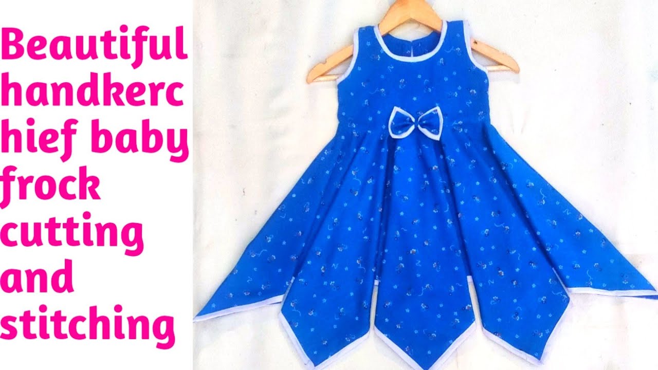 Beautiful handkerchief baby frock cutting and stitching/6-7 year old girl frock design