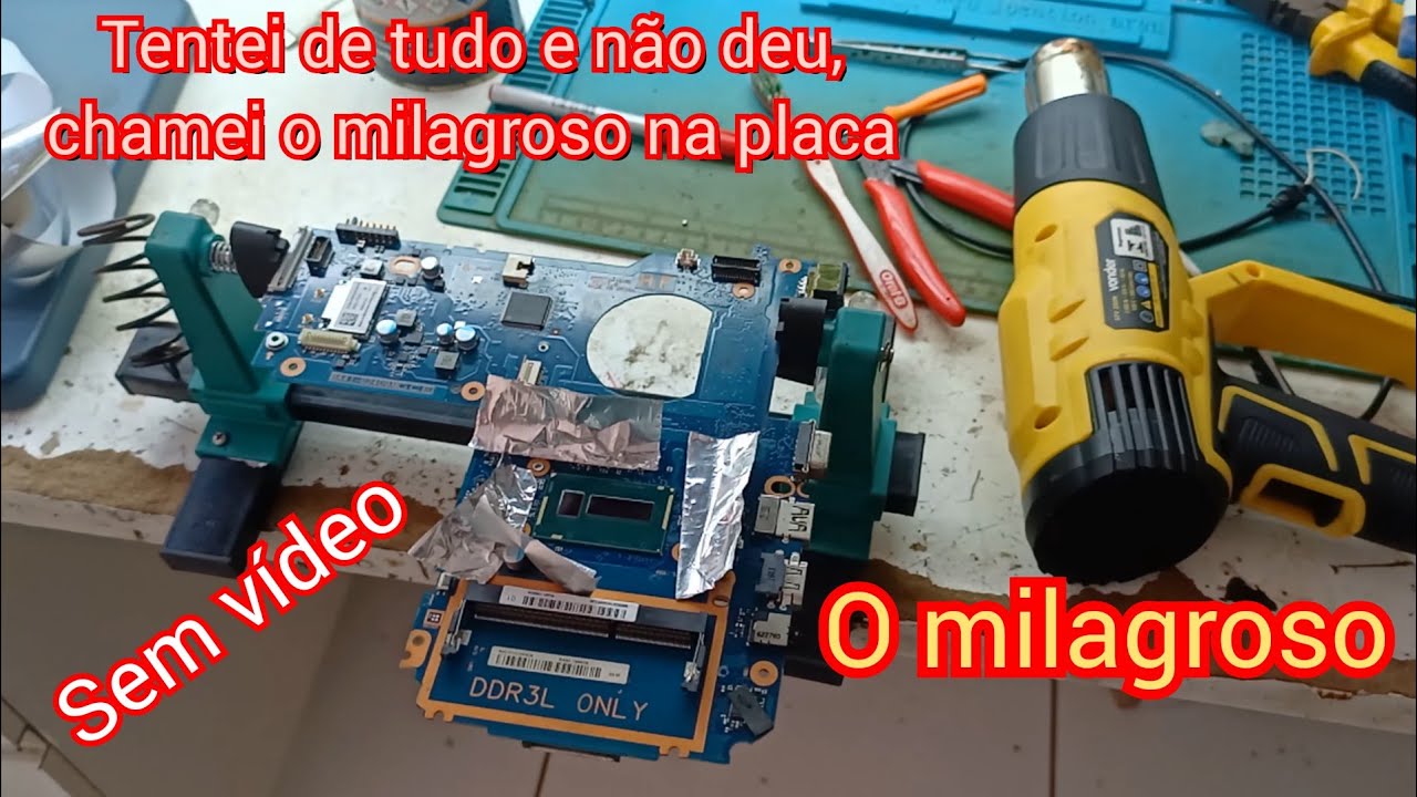 Notebook Samsung NP370E liga mas não dá vídeo, parece que não tá ligando mas led azul acende e só