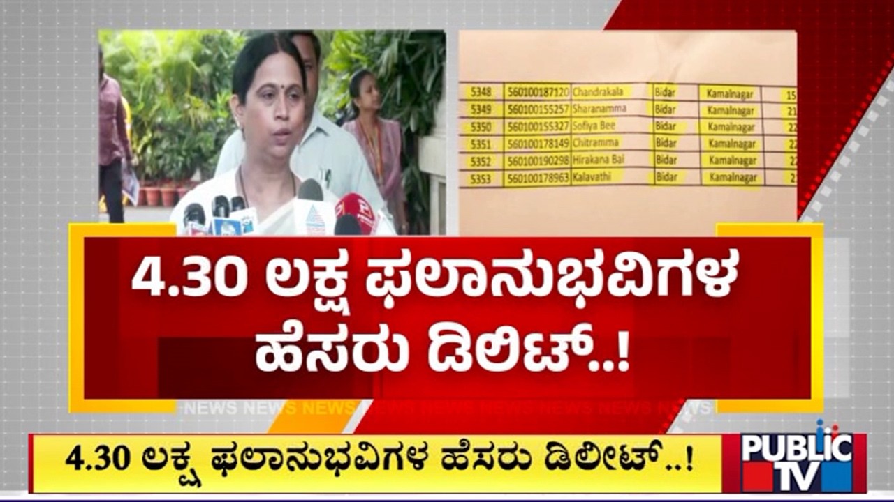 4.30 Lakh Names Deleted From Gruhalakshmi Scheme | Public TV