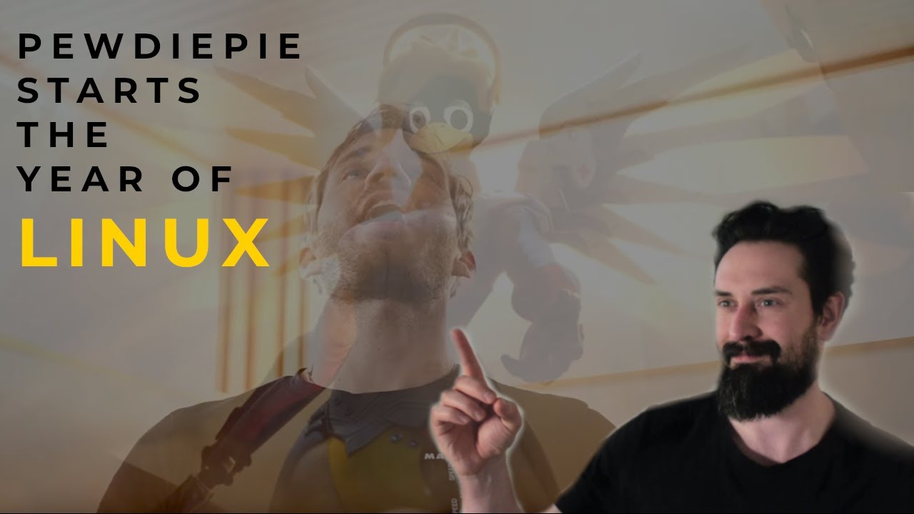 Pewdiepie starts The Year of the Linux Desktop - Linux Vet REACTS