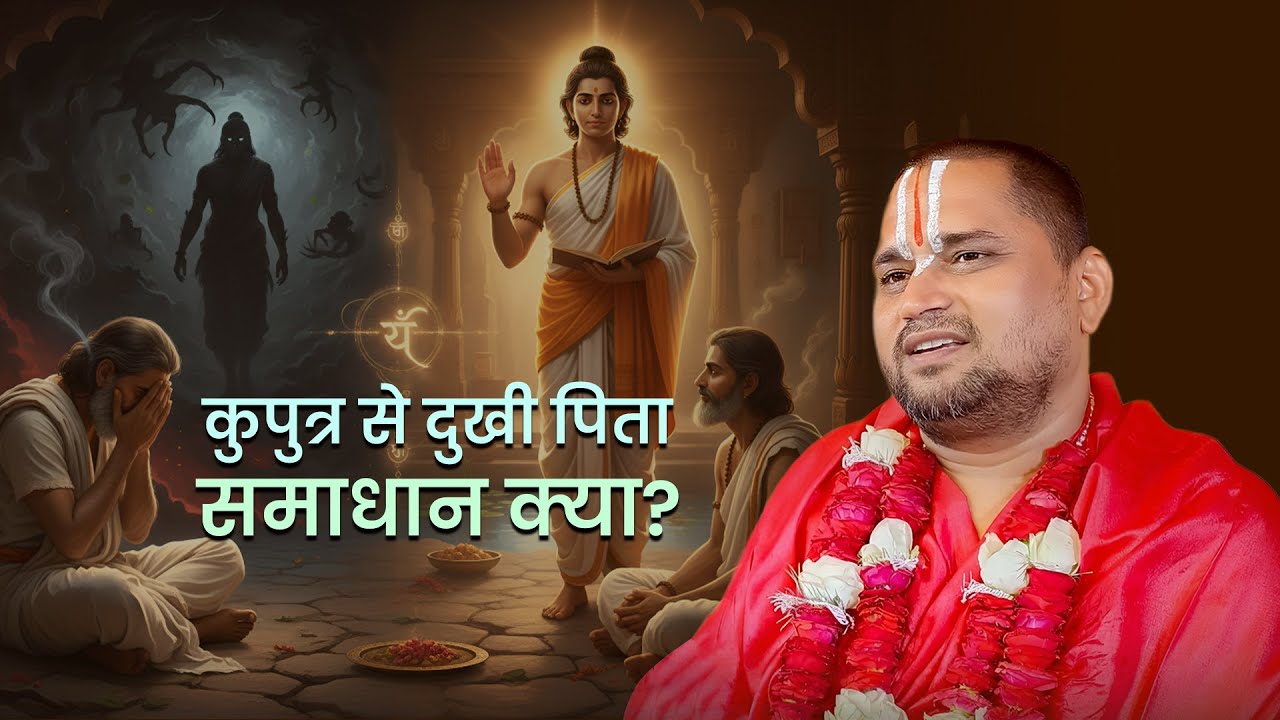 कुपुत्र से दुखी पिता क्या करें? समाधान क्या है? #katha #shridharacharyajimaharaj #sanatandharma