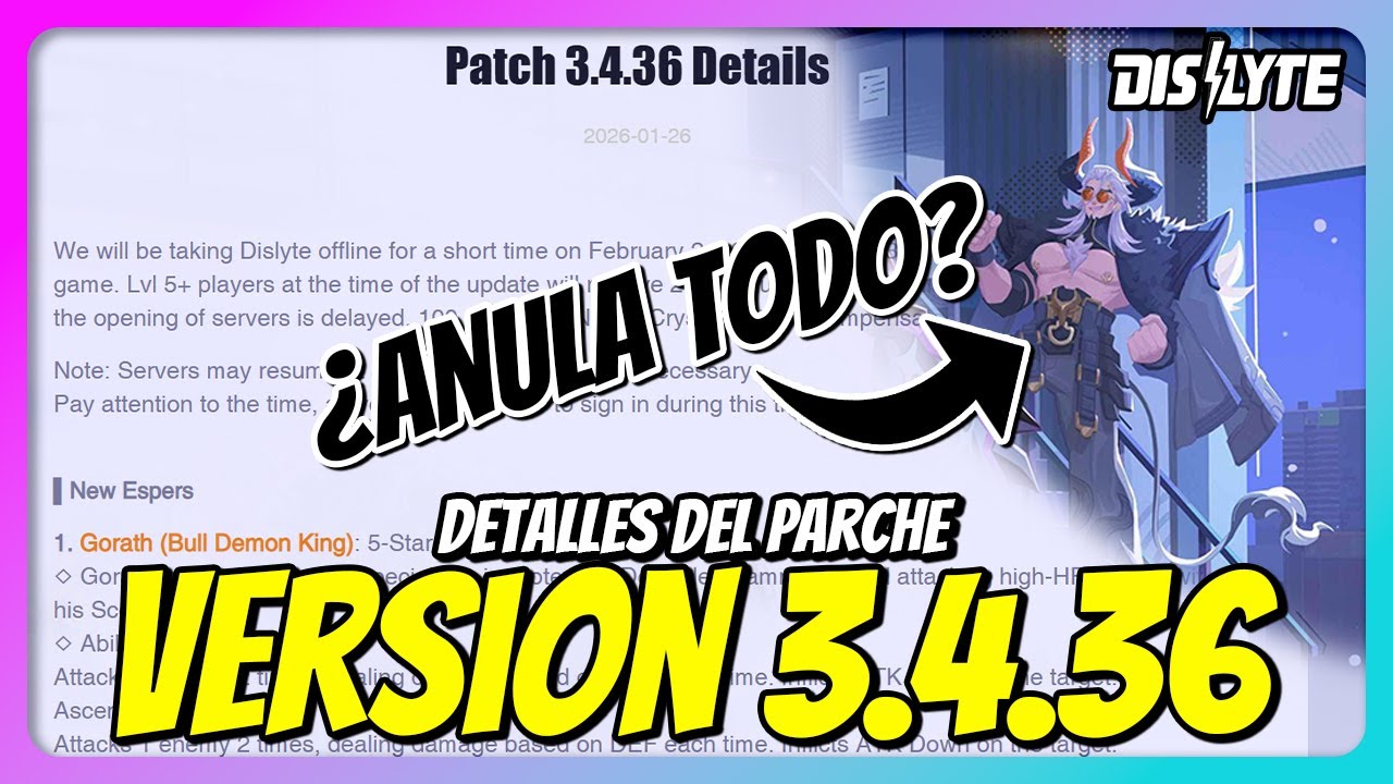 Gorath, un defensor para Wu You | Detalles del Parche 3.4.36 | Dislyte