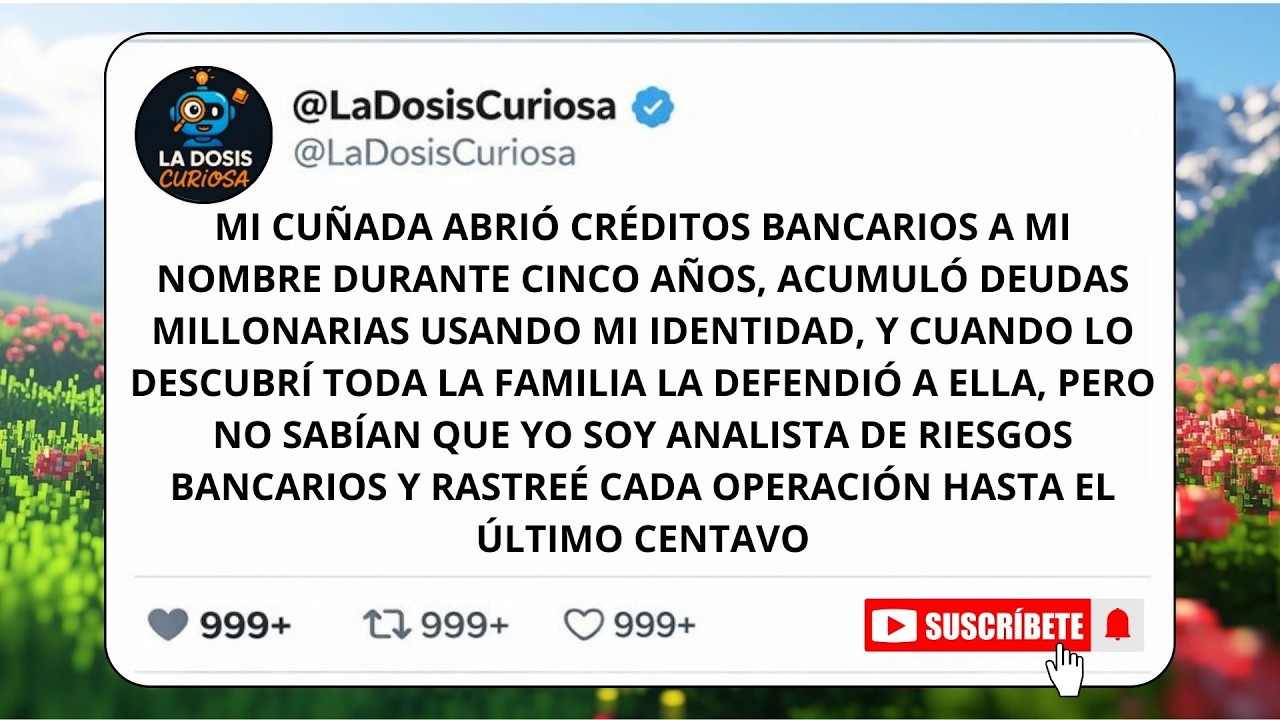 Mi cuñada abrió créditos a mi nombre 5 años — soy analista bancaria y rastreé TODO