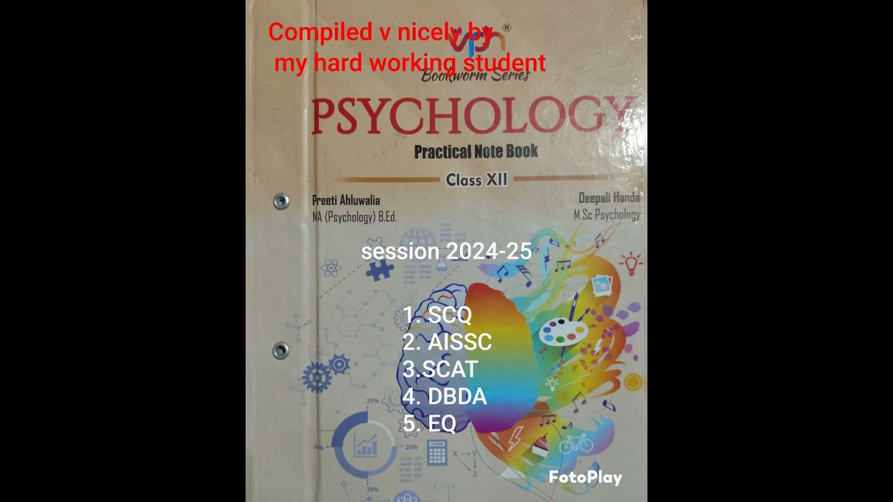 Psychology Practical File Class 12 how to write practical in Psychology. 