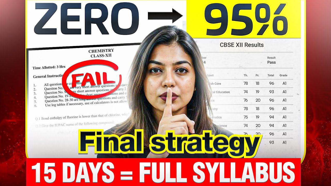 How to Score 95% Starting from ZERO | CBSE Boards 15 Days Roadmap | Gopika Mam