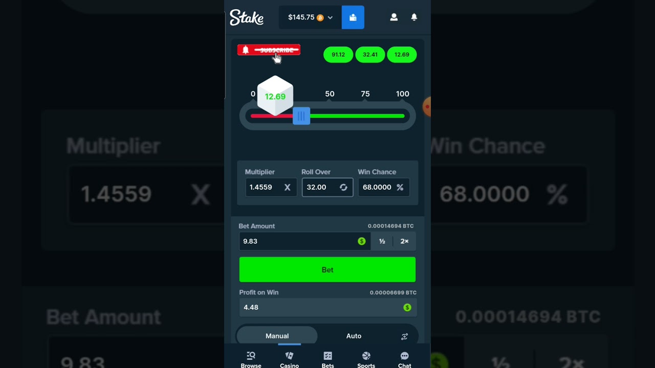 Best Stake Profit Dice Strategy BIG WIN AI #dice #stake