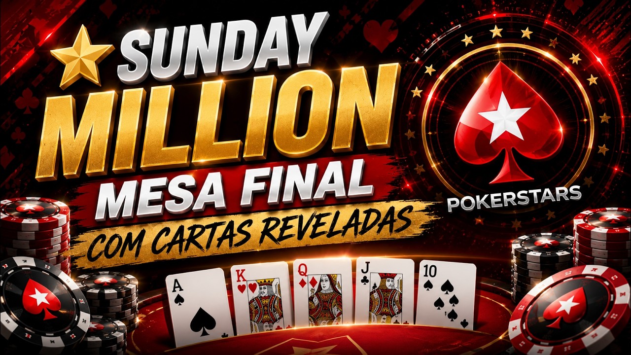 ⭐️ Sunday Million Mesa Final com Cartas Reveladas