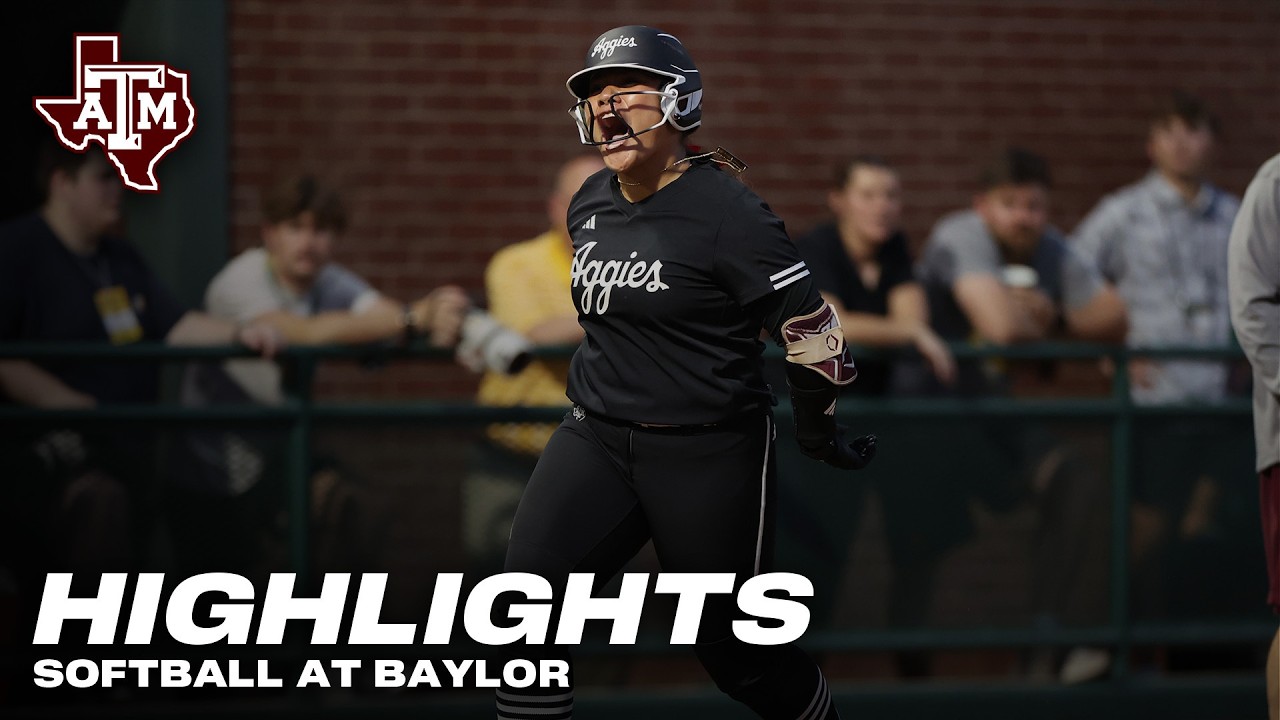Softball Highlights: A&M 10, Baylor 3